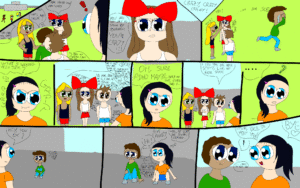 a little boy faces bullyism at school from a group of 3 girls, another girl help him out
